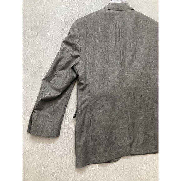 Jos A Bank Signature Collection Grey Plaid 43R 100% Wool Pants 36x29 - Picture 12 of 16